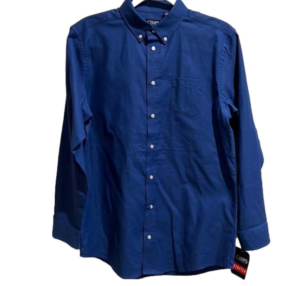 Chaps Boys NWT long sleeves button down shirt blue XL NWT